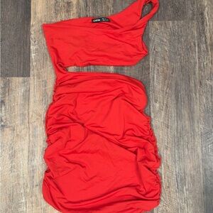 Vixen Red One-Shoulder Dress